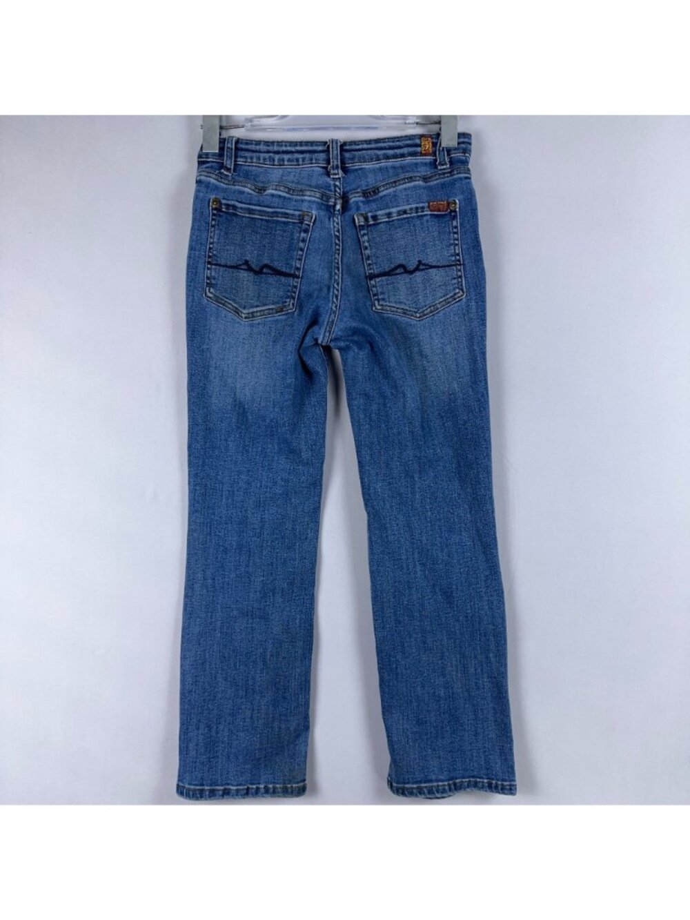 7 For All Mankind Austyn Jeans Men Size 10 Straight Leg Mid Rise Medium Wash - Picture 2 of 13